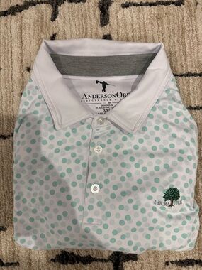 Anderson Orr Men's Mint Dot Performance Polo